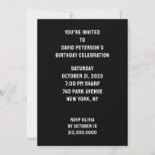 Invitation Fête de la surprise d'anniversaire d'Halloween (Dos)