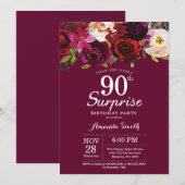 Invitation Fête de la Surprise Florale de Bourgogne 90e anniv (Devant / Derrière)