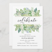 Invitation Fête de la verdure à l'aquarelle (Devant / Derrière)