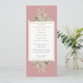 Invitation Fête de la verdure de la vie Service funéraire Inv (Debout devant)