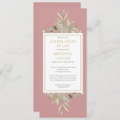 Invitation Fête de la verdure de la vie Service funéraire Inv (Devant / Derrière)