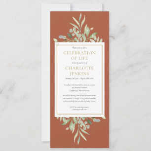 Invitation Fête de la verdure de la vie Service funéraire Inv