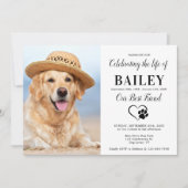 Invitation Fête De La Vie À La Photo Du Mémorial Moderne Pour (Devant)