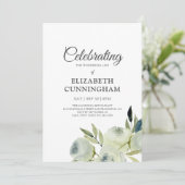 Invitation Fête de la vie Aquarelle Florale Botaniques (Debout devant)