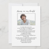 Invitation Fête de la vie au lac Misty Mountain Photo (Dos)