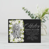 Invitation Fête de la vie au minimum floral (Debout devant)