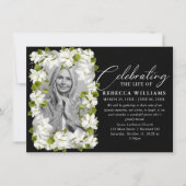 Invitation Fête de la vie au minimum floral (Devant)