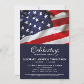 Invitation Fête de la vie commémorative du vétéran du drapeau (Devant)