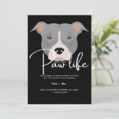 Invitation Fête de la vie de chien chiot mignonne (Debout devant)