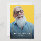 Invitation Fête de la vie de Geenery Photo Funeral Memorial (Dos)