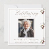 Invitation Fête de la Vie de la Branche de l'Olive aquarelle (Devant)