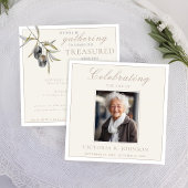 Invitation Fête de la Vie de la Branche de l'Olive aquarelle