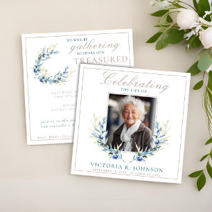 Invitation Fête de la Vie de la Branche de l'Olive aquarelle