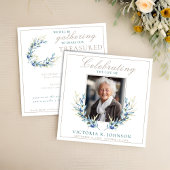 Invitation Fête de la Vie de la Branche de l'Olive aquarelle