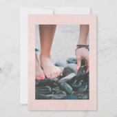 Invitation Fête de la vie de la Flore de Blush et de Charcoal (Dos)