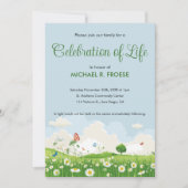 Invitation Fête de la vie de la prairie papillon Daisy Photo (Devant)