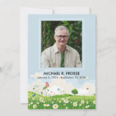 Invitation Fête de la vie de la prairie papillon Daisy Photo (Dos)