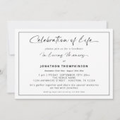 Invitation Fête De La Vie Déjeuner Funéraire De La Frontière  (Devant)