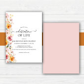 Invitation Fête de la vie des Fleurs sauvages de l'aquarelle