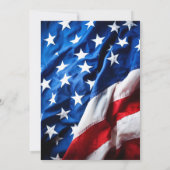 Invitation Fête de la vie Drapeau patriotique Photo (Dos)