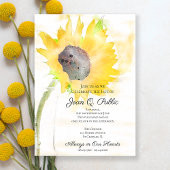 Invitation Fête de la vie du tournesol jaune