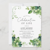 Invitation Fête de la vie du trèfle botanique Shamrock (Devant)