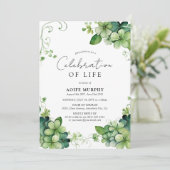 Invitation Fête de la vie du trèfle botanique Shamrock (Debout devant)