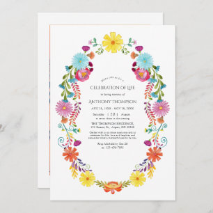 Invitation Fête de la vie en aquarelle Florale Photo