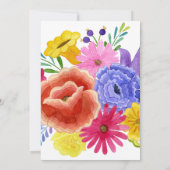 Invitation Fête de la vie en aquarelle Florale Photo (Dos)