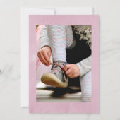 Invitation Fête de la vie en fleurs de cerisier rose géométri (Dos)