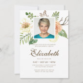 Invitation Fête de la vie en florale d'aquarelle moderne (Devant)