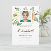 Invitation Fête de la vie en florale d'aquarelle moderne (Debout devant)