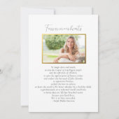 Invitation Fête de la vie Eucalyptus Funérailles Photos (Dos)