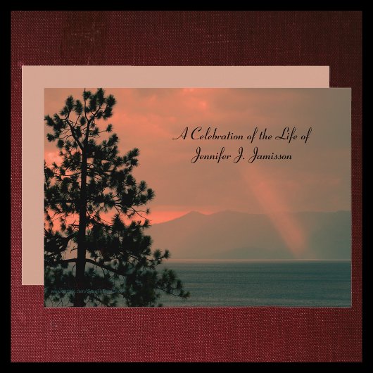 Invitation Fête de la vie Feu lumineux commémoratif sur le la