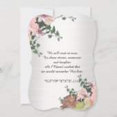 Invitation Fête de la vie Fleurs d'invitation et Ivy (Dos)