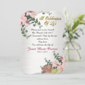 Invitation Fête de la vie Fleurs d'invitation et Ivy (Debout devant)