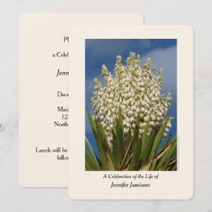 Invitation Fête de la vie, Floral, Yucca en fleurs