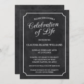 INVITATION FÊTE DE LA VIE FUNÉRAILLE (Devant / Derrière)