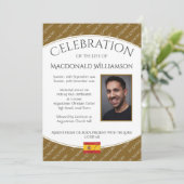 Invitation FÊTE DE LA VIE Funérailles commémoratives ESPAGNE  (Debout devant)