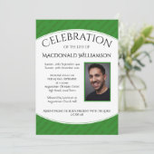 Invitation FÊTE DE LA VIE Funérailles commémoratives Photo (Debout devant)