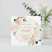 Invitation Fête de la vie Funérailles Rose Rose Rose Rose Ros (Debout devant)