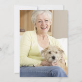 Invitation Fête de la vie Funéraire Photo rose florale (Dos)