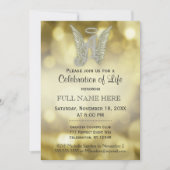 Invitation Fête de la vie - Gold Bokeh (Devant)