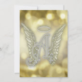 Invitation Fête de la vie - Gold Bokeh (Dos)