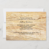 Invitation Fête de la vie Invitation, Pierre Brown légère (Dos)