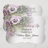 Invitation Fête De La Vie, Jardin De Pansy (Devant / Derrière)