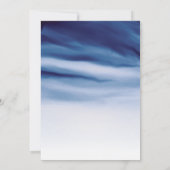 Invitation Fête de la vie Marine Blue Ombre Photo Funérailles (Dos)