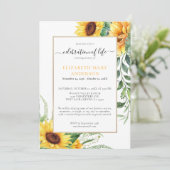 Invitation Fête de la vie Mémorial tournesol (Debout devant)