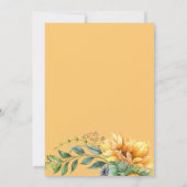 Invitation Fête de la vie Mémorial tournesol (Dos)