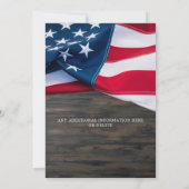 Invitation Fête De La Vie Patriotique Vétérinaire Drapeau Pho (Dos)